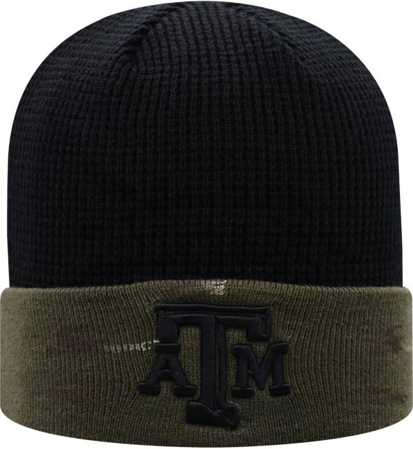 Top of the World Men's Texas A&M Aggies Black/Green OHT Military Appreciation Beanie