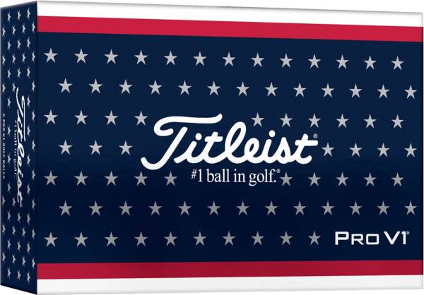 Titleist 2021 Pro V1 US Flag Golf Balls - 6 Pack product image