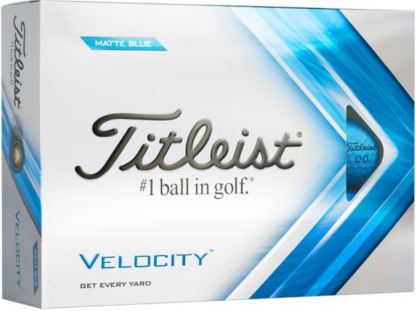 Titleist 2022 Velocity Matte Blue Golf Balls product image