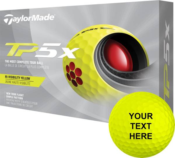 TaylorMade 2021 TP5x Yellow Personalized Golf Balls