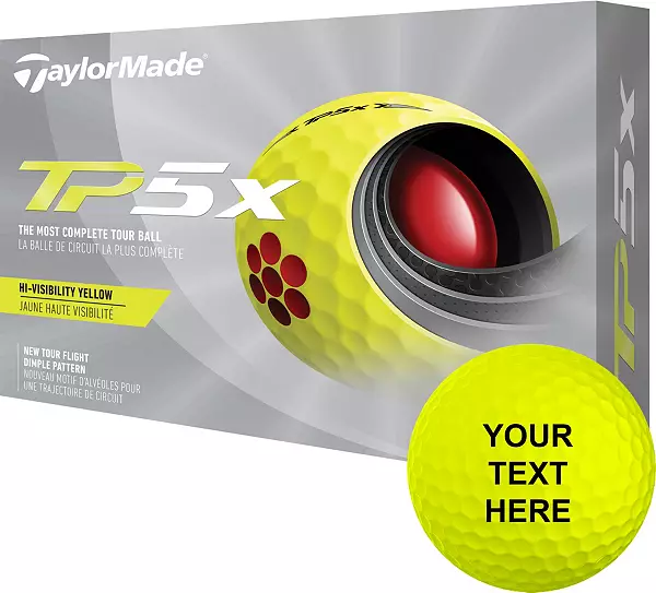 TaylorMade 2021 TP5x Yellow Personalized Golf Balls | Golf Galaxy