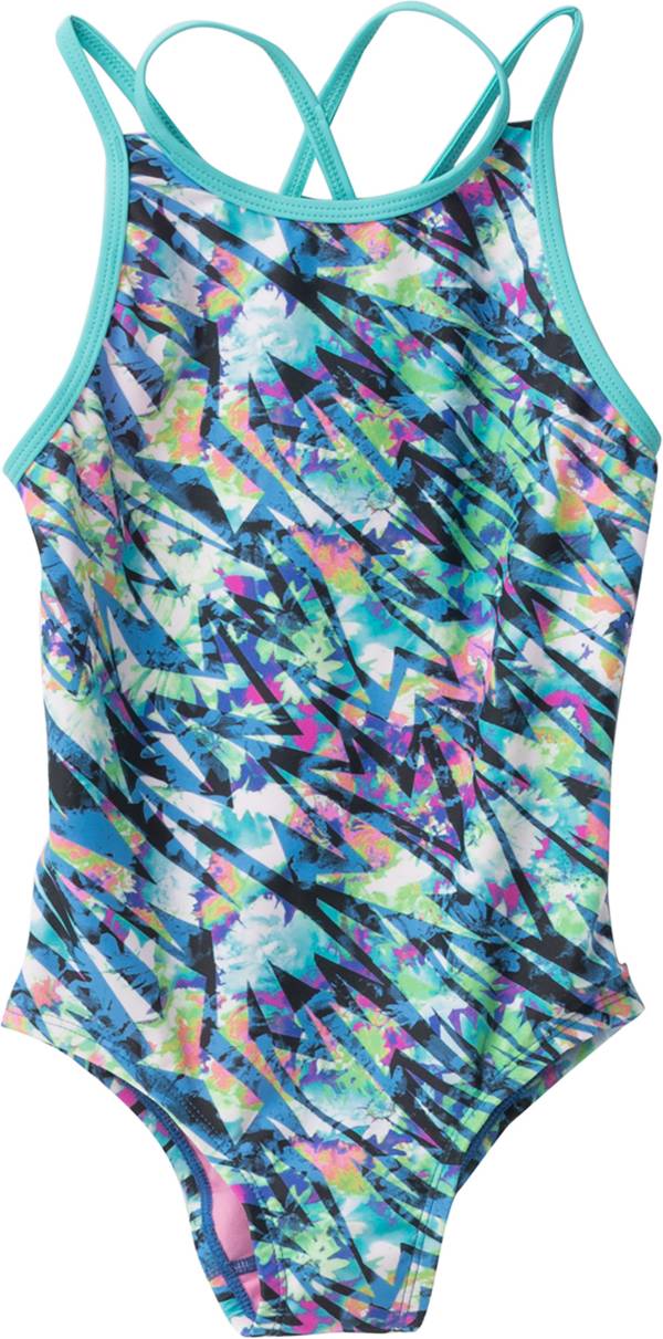 TYR Girls' Bolt Olivia fit One Piece Swimsuit