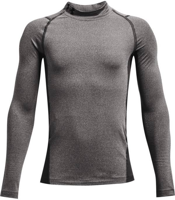 Under Armour ColdGear Armour long sleeve mock neck compression t-shirt in  black