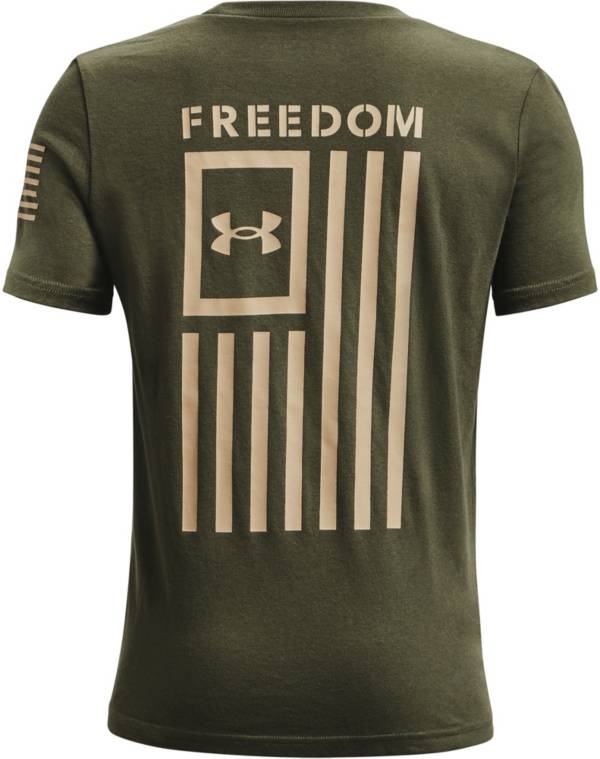  Under Armour Mens New Freedom Flag T-shirt, Black