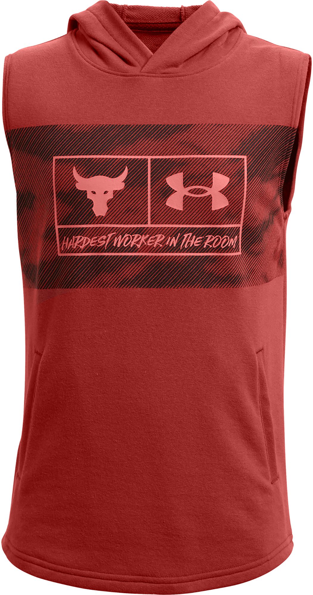 Under Armour Boys' Project Rock Rival Terry Sleeveless Hoodie | Dick's  Sporting Goods