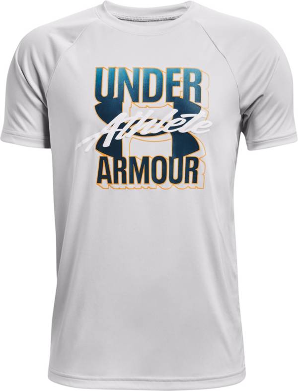 Under Armour Boys' UA Tech Athlete Short Sleeve T-Shirt