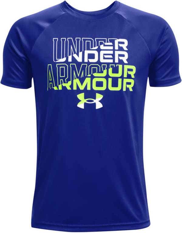 Under Armour Boys' Tech Wordmark Logo Long Sleeve Shirt product image