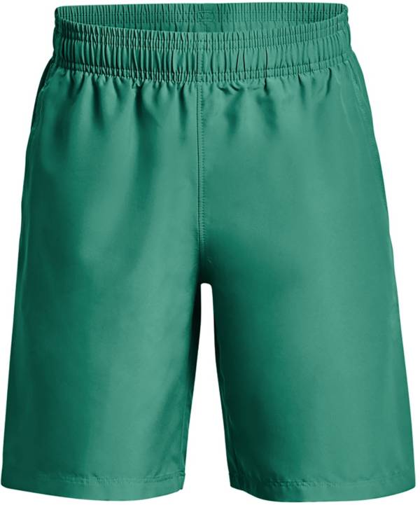  Under Armour Boys' UA X-Level Woven Lightweight Printed Shorts  (Grey/Green - 014, X-Small): Clothing, Shoes & Jewelry