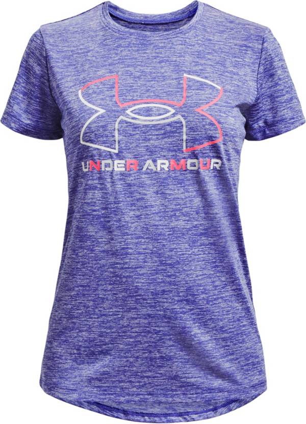 Under Armour Girls' Big Logo Twist Short Sleeve T-Shirt | Dick's ...