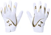 Under Armour Youth Girls Radar Batting Gloves White/Pink Small