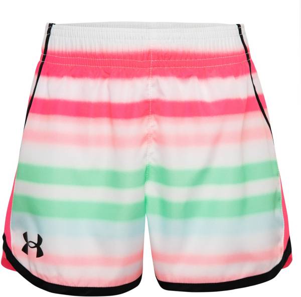 Under Armour Little Girls' Airbrush Stripe Two-Tone Fly-By Shorts