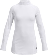 Under Armour Coldgear Top Womens Large Mock Neck Long Sleeves Colorblock  Active