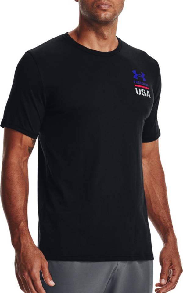 Under Armour Freedom Flag Tee Shirt - UA Men's Tactical Charged Cotton –  Grunt Force