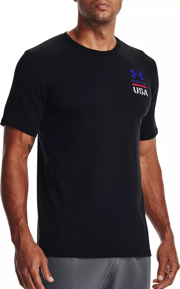 Under Armour Men's Freedom USA T-Shirt, Small, Black/Steel