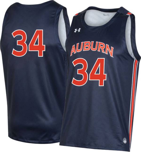 Under Armour Men's Auburn Tigers #34 Blue Replica Basketball Jersey product image