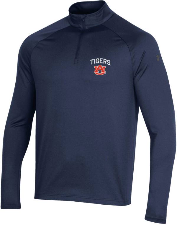 Under Armour Men's Auburn Tigers Blue Tech Quarter-Zip Pullover Shirt product image