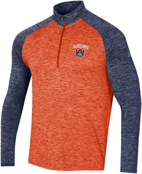Under Armour Men's Auburn Tigers Orange Tech Quarter-Zip Pullover Shirt product image