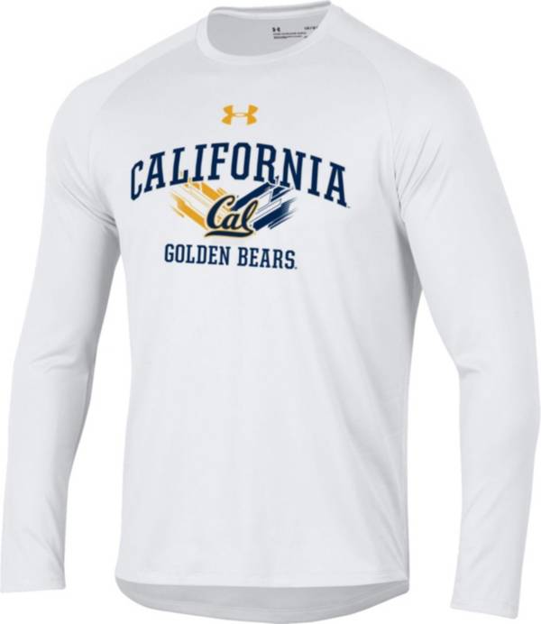 Under Men's Cal Golden Bears White Long Sleeve Tech Performance T-Shirt | Dick's Sporting Goods