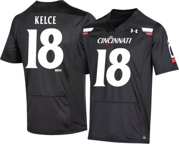 Under Armour Men's Cincinnati Bearcats Travis Kelce #18 Black Replica Football Jersey product image