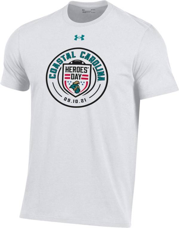 Under Armour Men's Coastal Carolina Chanticleers White ‘Color Out' Performance Cotton T-Shirt