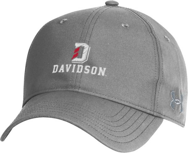 Under Armour Men's Davidson Wildcats Grey Performance 2.0 Adjustable Hat