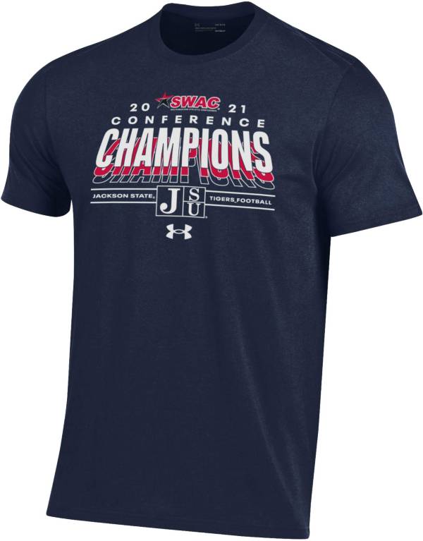 Under Armour Men's 2021 SWAC Football Champions Jackson State Tigers Locker Room T-Shirt