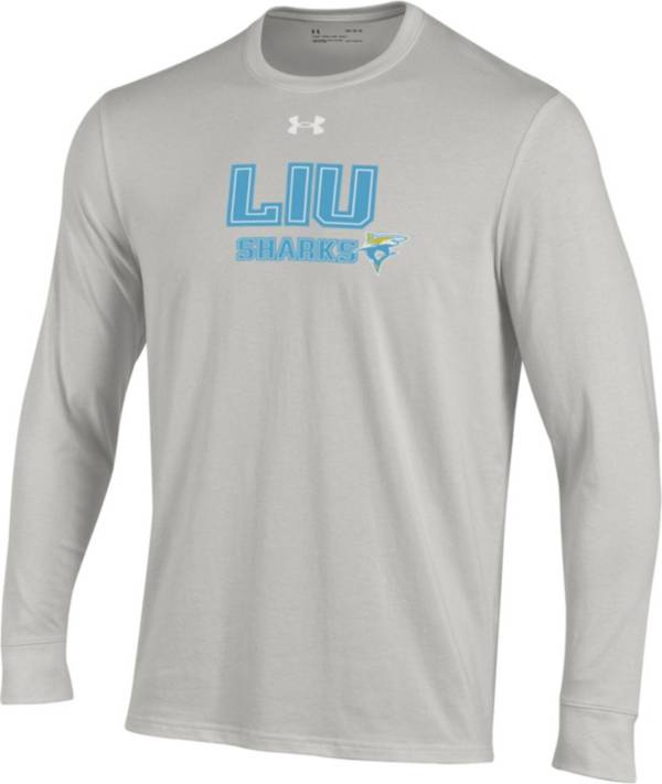 Under Armour Men's LIU Brooklyn Blackbirds Grey Performance Cotton Long Sleeve T-Shirt product image