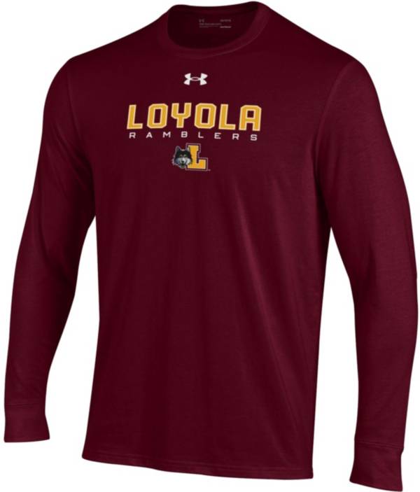 Under Armour Men's Loyola-Chicago Ramblers Maroon Performance Cotton Long Sleeve T-Shirt product image