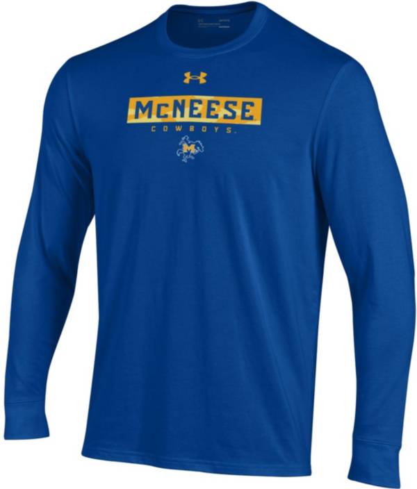 Under Armour Men's McNeese State Cowboys Royal Blue Performance Cotton Long Sleeve T-Shirt