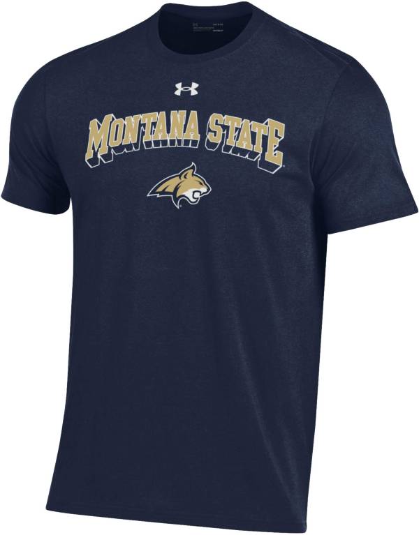 Under Armour Men's Montana State Bobcats Blue Performance Cotton T-Shirt