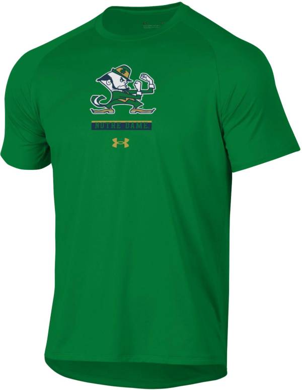 Under Armour Men's Notre Dame Fighting Irish Green Tech Performance T-Shirt