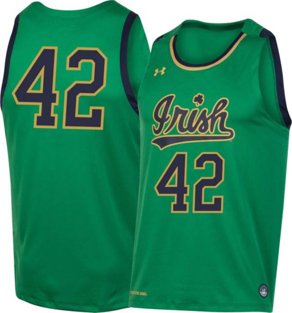Under Armour Men's Notre Dame Fighting Irish #42 Green Replica Basketball Jersey