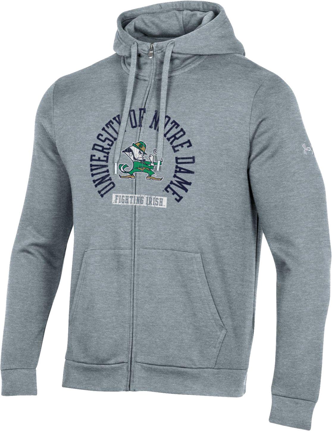 Dick's Sporting Goods Under Armour Men's Notre Dame Fighting Irish Grey All  Day Full-Zip Hoodie