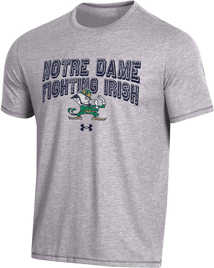 Men's Under Armour Gray Notre Dame Fighting Irish Motivate Button-Up Shirt