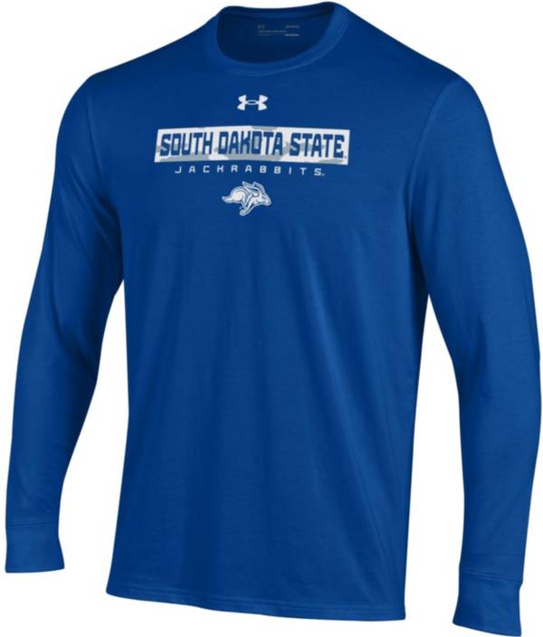Under Armour Men's South Dakota State Jackrabbits Blue Performance Cotton Long Sleeve T-Shirt product image