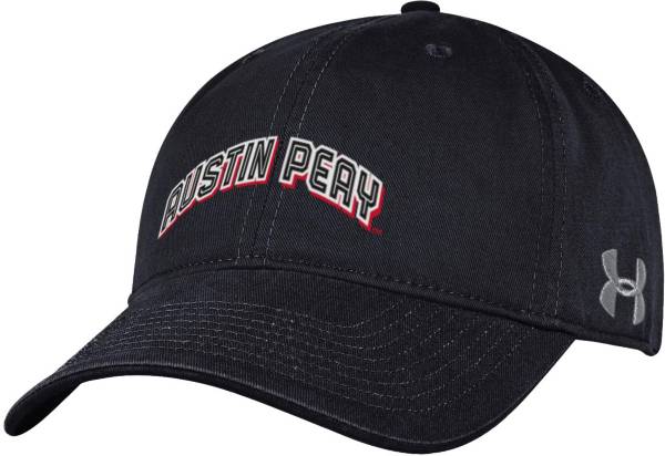 Under Armour Men's Austin Peay Governors Black Cotton Twill Adjustable Hat