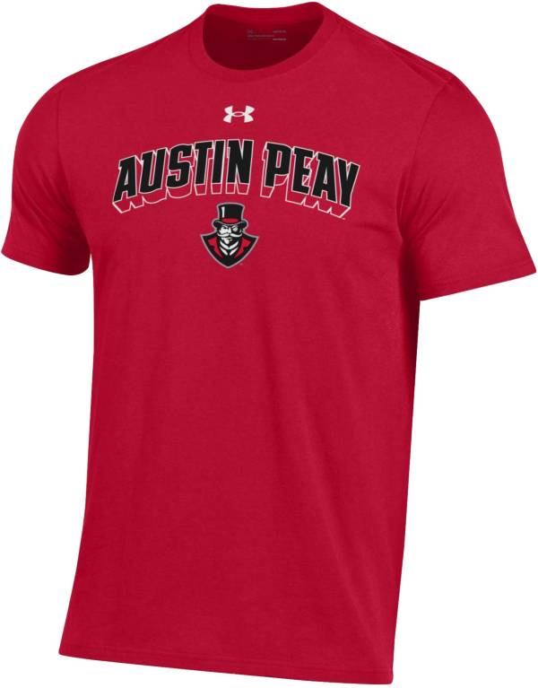 Under Armour Men's Austin Peay Governors Red Performance Cotton T-Shirt