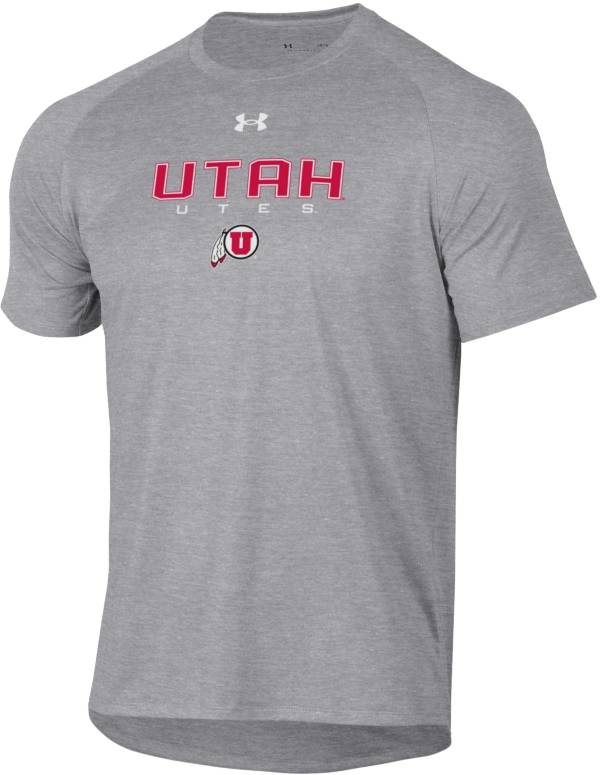 Injerto Geografía amortiguar Under Armour Men's Utah Utes Grey Tech Performance T-Shirt | Dick's  Sporting Goods
