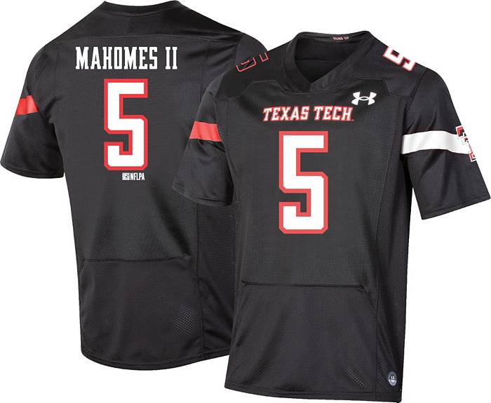 Under Armour Men's Texas Tech Red Raiders Patrick Mahomes II #5 Black Replica Football Jersey, XL