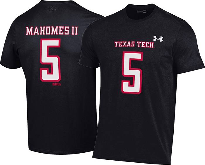 Under Armour Men's Texas Tech Red Raiders Patrick Mahomes II #5 Black  Performance T-Shirt