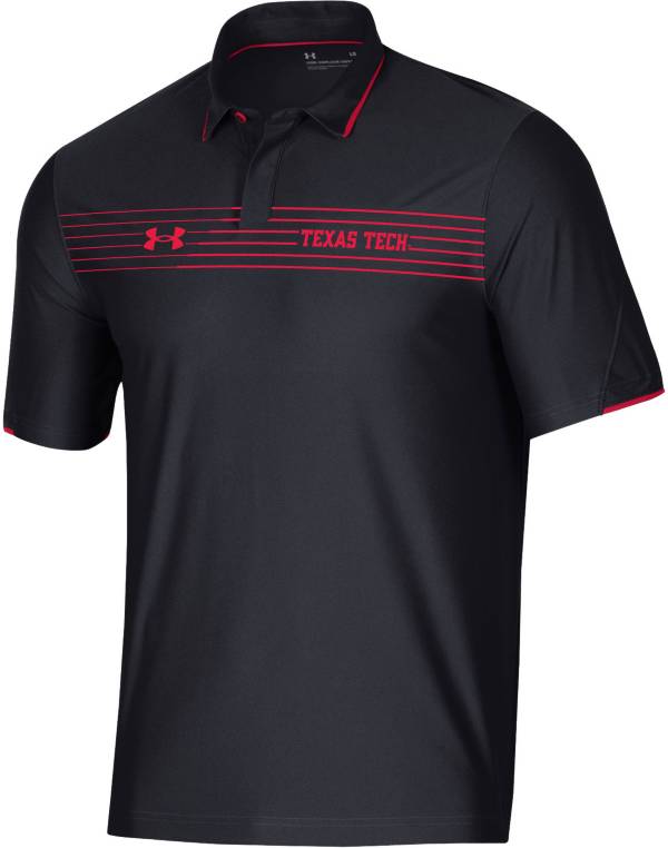 Under Armour Men's Texas Tech Red Raiders Red Stripe Performance Polo product image