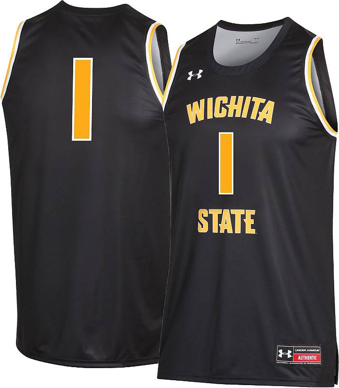 Under Armour Men's Wichita State Shockers #1 Black Replica Basketball Jersey, XL