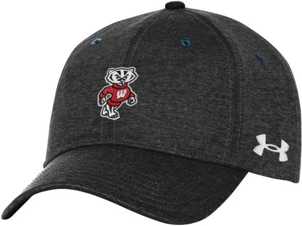 Under Armour Men's Wisconsin Badgers Black Threadborne Closer Fitted Hat