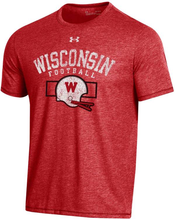 Under Armour Men's Wisconsin Badgers Red Bi-Blend Performance T-Shirt product image