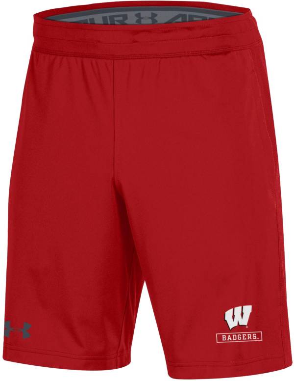 Under Armour Men's Wisconsin Badgers Red Raid Performance Shorts