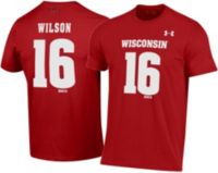 Under Armour Men's Wisconsin Badgers Red #16 Russell Wilson Replica Jersey, Large