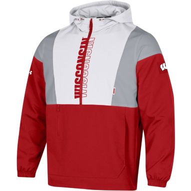 sorry, Under Armour Men's Wisconsin Badgers White Legacy Half-Zip Pullover Jacket is currently out of stock