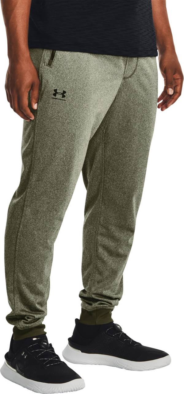  Under Armour Mens Tricot Joggers, (390) Marine OD Green / /  Black, Small : Clothing, Shoes & Jewelry