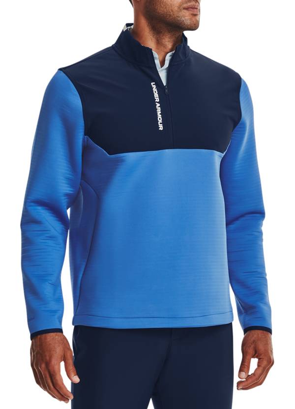 Under Armour UA Velocity 2.0 Blue 1/4 Zip Athletic Pullover Loose