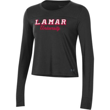 sorry, Under Armour Women's Lamar Cardinals Black Performance Cotton Long Sleeve T-Shirt is currently out of stock